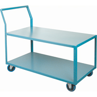 Heavy-Duty Low Profile Shop Carts, 2 Tiers, 24" W x 48" D x 40" H, 1200 lbs. Cap. Nuna Depot Inc.