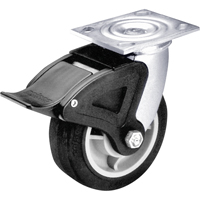 Total Locking Caster, Swivel with Brake, 6" (152.4 mm), Rubber, 450 lbs. (204 kg.) Nuna Depot Inc.