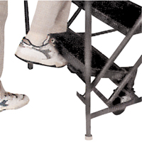 Slope Rolling Ladder, 9 Steps, Anti-Skid, 50° Incline, 90" High Nuna Depot Inc.