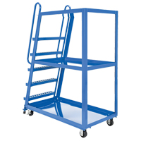 Stock Picking Cart, Steel, 27-7/8" W x 56-1/8" D, 3 Shelves, 1000 lbs. Capacity Nuna Depot Inc.