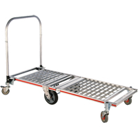 Chariot &agrave; plateforme repliable &agrave; six roues, Aluminium, 1550 lb, 61-7/8" lo x 23-1/4" la, Hauteur 39" Nuna Depot Inc.