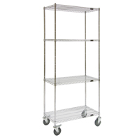 Chariots en treillis m&eacute;tallique, Chrom&eacute;, 48" x 80" x 24", Capacit&eacute; 800 lb Nuna Depot Inc.