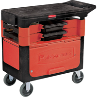 Trades Carts With Lockable Cabinet, 2 Drawers, 38" L x 19-1/4" W x 33-3/8" H, Black Nuna Depot Inc.