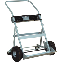 Four-Wheel Cylinder Hand Trucks, Pneumatic Wheels, 28" W x 6" L Base, 1000 lbs. Nuna Depot Inc.