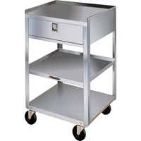 Stainless Steel Equipment Stands, 300 lbs. Capacity, Stainless Steel, 16-3/4" x W, 30-1/8" x H, 18-3/4" D, 1 Drawers Nuna Depot Inc.
