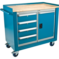 Industrial Duty Mobile Service Workbenches, Wood Surface Nuna Depot Inc.