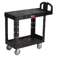Chariot utilitaire robuste a/tablette plate - 4505-00, 2 tiers, 17-1/4" x 38-1/10" x 38-1/2", Capacit&eacute; 500 lb Nuna Depot Inc.