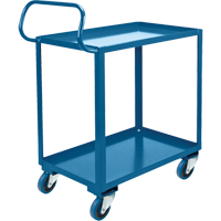 Chariot ergonomique &agrave; tablettes, 800 lb Capacit&eacute;, Acier, 20" la x 37" ha x 32" p, Bordure vers le haut Nuna Depot Inc.