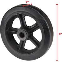 Roue en caoutchouc moul&eacute;, 8" (203 mm) dia. x 2" (51 mm) la, Capacit&eacute; de 400 lb (181 kg) Nuna Depot Inc.