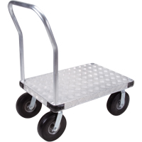 Aluminum Platform Truck, 24" W x 36" L, 1200 lbs. Cap., Flat Free Wheels Nuna Depot Inc.
