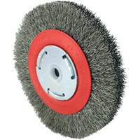 Brosse &agrave; fils cr&ecirc;p&eacute;s 101F-2M, 6" dia., Fils 0,014", Arbre 1/2" - 2" Nuna Depot Inc.