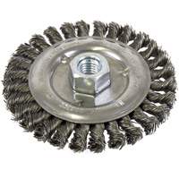 Standard Face Knot Wire Wheel Threaded, 5" Dia., 0.022" Fill, 5/8"-11 Arbor, Steel Nuna Depot Inc.