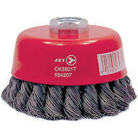 CK3501T High Performance Knot Twisted Cup Brush, 3-1/2" Dia., 0.02" Fill, 5/8"-11 Arbor, Steel Nuna Depot Inc.
