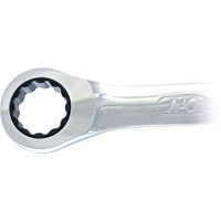Non-Reversible Long Pattern Ratcheting Combination Wrench, 19 mm, Plain Finish Nuna Depot Inc.