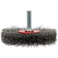 Brosse radiale &agrave; fils cr&ecirc;p&eacute;s mont&eacute; sur mandrin ER300-12, 3", Fils ,012" Nuna Depot Inc.