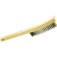 Brosse m&eacute;tallique &agrave; poils longs &agrave; quatre rang&eacute;es et manche long 4LHSS, Acier inoxydable, 4 x 19 rangs de fils, Longueur 13-3/4" Nuna Depot Inc.
