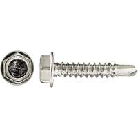 100-Piece Drill-X&reg; Hex HD Tapping Screws, #12 Dia., 1-1/4" L, Zinc Plated Nuna Depot Inc.