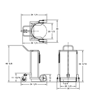 Large Liquid Gas Cylinder Truck LCC, Polyurethane Wheels, 20" W x 20" D Base, 1000 lbs. Nuna Depot Inc.