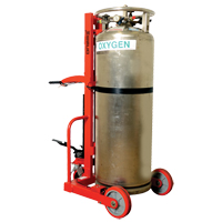 Hydraulic Large Liquid Gas Cylinder Cart HLCC, Polyurethane Wheels, 20" W x 20" D Base, 1000 lbs. Nuna Depot Inc.
