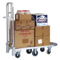 Aluminum Merchandise Cart, 20" W x 55-1/4" L, 1200 lbs. Cap., Polyurethane Wheels Nuna Depot Inc.