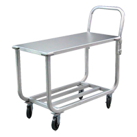 Chariot en aluminium &agrave; plateforme tubulaire, 700 lb Capacit&eacute;, Aluminium, 19" la x 42" ha x 46" p, Bordure vers le bas Nuna Depot Inc.