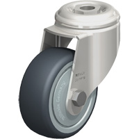 Roulette en &eacute;lastom&egrave;re thermoplastique acier inoxydable, Pivotant, Diam&egrave;tre 3-1/8" (79,5 mm), Capacit&eacute; 220 lb (100 kg) Nuna Depot Inc.