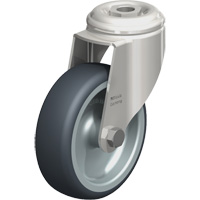 Roulette en &eacute;lastom&egrave;re thermoplastique acier inoxydable, Pivotant, Diam&egrave;tre 4" (102 mm), Capacit&eacute; 240 lb (108 kg) Nuna Depot Inc.