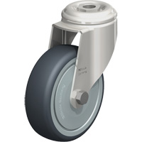 Roulette en &eacute;lastom&egrave;re thermoplastique acier inoxydable, Pivotant, Diam&egrave;tre 4" (102 mm), Capacit&eacute; 240 lb (108 kg) Nuna Depot Inc.
