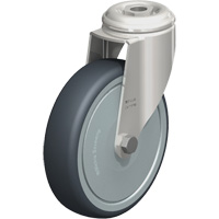 Roulette en &eacute;lastom&egrave;re thermoplastique acier inoxydable, Pivotant, Diam&egrave;tre 5" (127 mm), Capacit&eacute; 265 lb (120 kg) Nuna Depot Inc.
