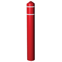 Smooth Bollard Cover With Reflective Stripes, 4" Dia. x 56" L, Red Nuna Depot Inc.