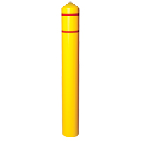 Smooth Bollard Cover With Reflective Stripes, 4" Dia. x 56" L, Yellow Nuna Depot Inc.