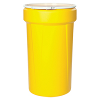 Nestable Polyethylene Drum, 55 US gal (45 imp. gal.), Open Top, Yellow Nuna Depot Inc.