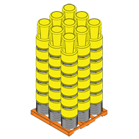 Nestable Polyethylene Drum, 14 US gal (11.7 imp. gal.), Open Top, Yellow Nuna Depot Inc.