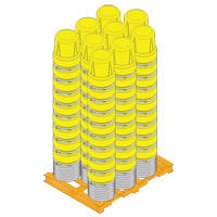 Nestable Polyethylene Drum, 10 US gal (8.33 imp. gal.), Open Top, Blue Nuna Depot Inc.