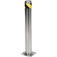 Safety Bollard, Stainless Steel, 36" H x 8" W, Silver Nuna Depot Inc.