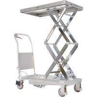 Manual Hydraulic Scissor Lift Table, 35-1/2" L x 20" W, Partial Stainless Steel, 800 lbs. Capacity Nuna Depot Inc.