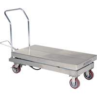 Manual Hydraulic Scissor Lift Table, 47" L x 24" W, Partial Stainless Steel, 2000 lbs. Capacity Nuna Depot Inc.