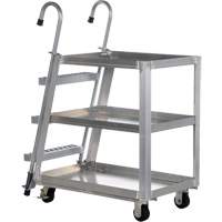 Stockpicker Truck, Aluminum, 21-7/8" W x 40" D, 3 Shelves, 660 lbs. Capacity Nuna Depot Inc.