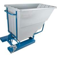Self-Dumping Hopper, Polyethylene, 1-1/10 cu.yd, Grey Nuna Depot Inc.