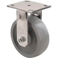 Max9 Caster, Rigid with Brake, 5" (127 mm), Envirothane Grey-WOW, 1000 lbs. (453.6 kg.) Nuna Depot Inc.