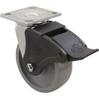 Max9 Caster, Swivel, 6" (152.4 mm), Envirothane Grey-WOW, 1100 lbs. (498.95 kg.) Nuna Depot Inc.