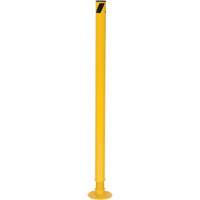 Spring Loaded Bollard, Steel, 42" H x 2-1/8" W, Yellow Nuna Depot Inc.