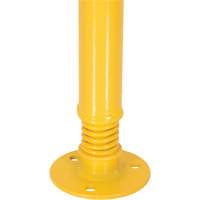 Spring Loaded Bollard, Steel, 42" H x 2-1/8" W, Yellow Nuna Depot Inc.