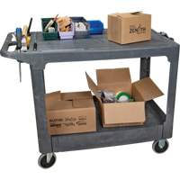 Chariot utilitaire pour l'entretien avec tablette plate, 2 tiers, 25-1/4" x 32-1/4" x 44", Capacit&eacute; 550 lb Nuna Depot Inc.