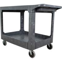 Chariot utilitaire pour l'entretien avec tablette plate, 2 tiers, 25-1/4" x 32-1/4" x 44", Capacit&eacute; 550 lb Nuna Depot Inc.