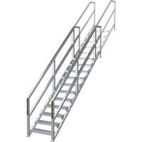 SmartStairs 11-16 Steps Modular Construction Stair System, 120" H Nuna Depot Inc.
