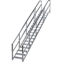 SmartStairs 17-21 Steps Modular Construction Stair System, 157-1/2" H Nuna Depot Inc.