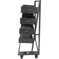 Single-Sided Heavy Duty A-Frame Cart with 4 Large Trays, 38" x 25" x 63", 2500 lbs. Capacity Nuna Depot Inc.