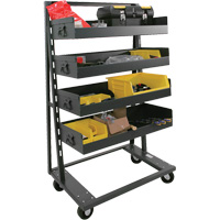 Single-Sided Heavy Duty A-Frame Cart with 4 Large Lipped Trays, 38" x 25" x 63", 2500 lbs. Capacity Nuna Depot Inc.