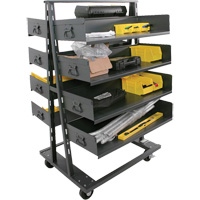 Double-Sided Heavy Duty A-Frame Cart with 8 Large Trays, 38" x 30" x 63", 2500 lbs. Capacity Nuna Depot Inc.
